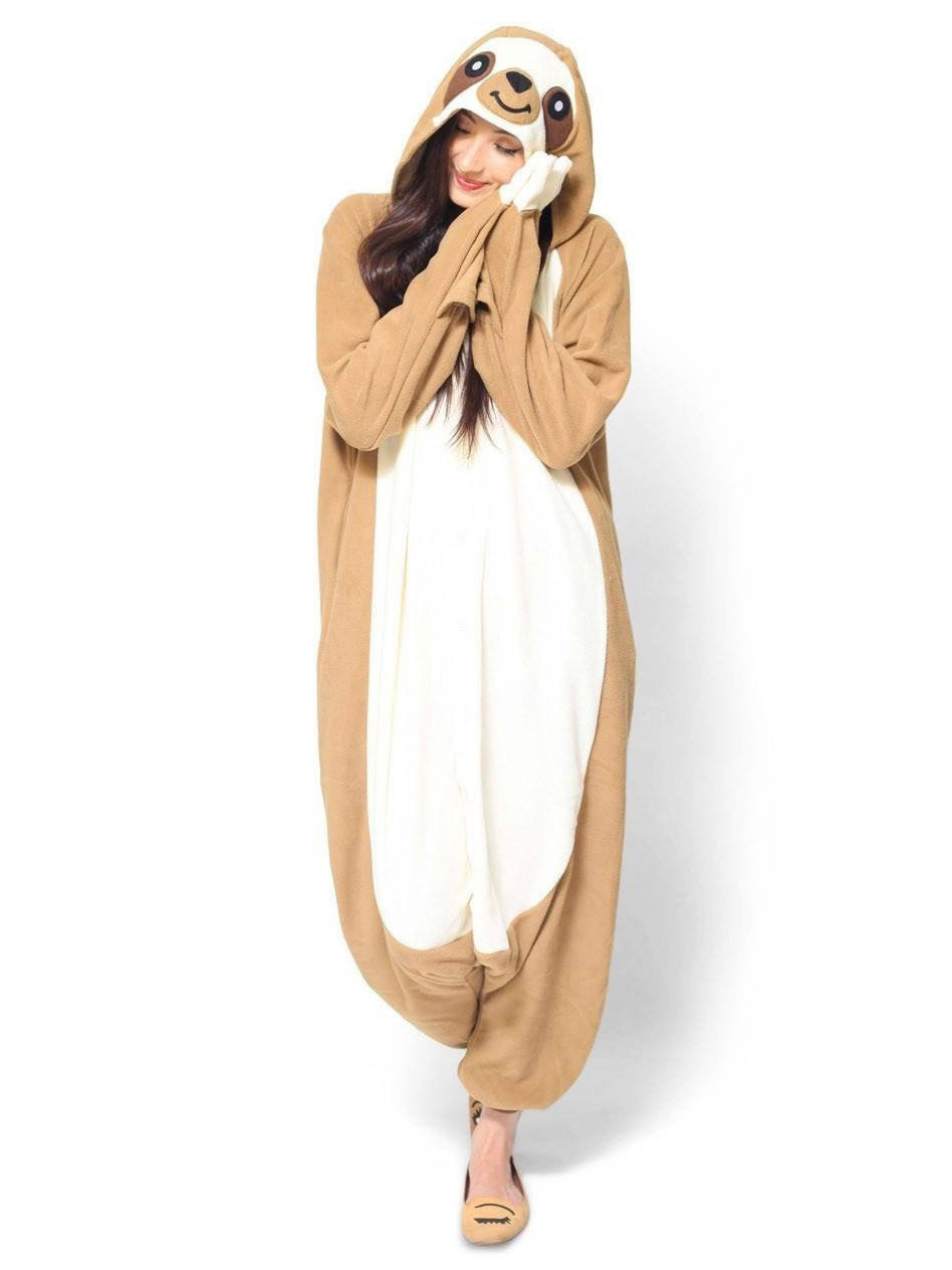 Unisex Brown Bear Kigurumi Onesies Pajamas Animal Costumes For Adult