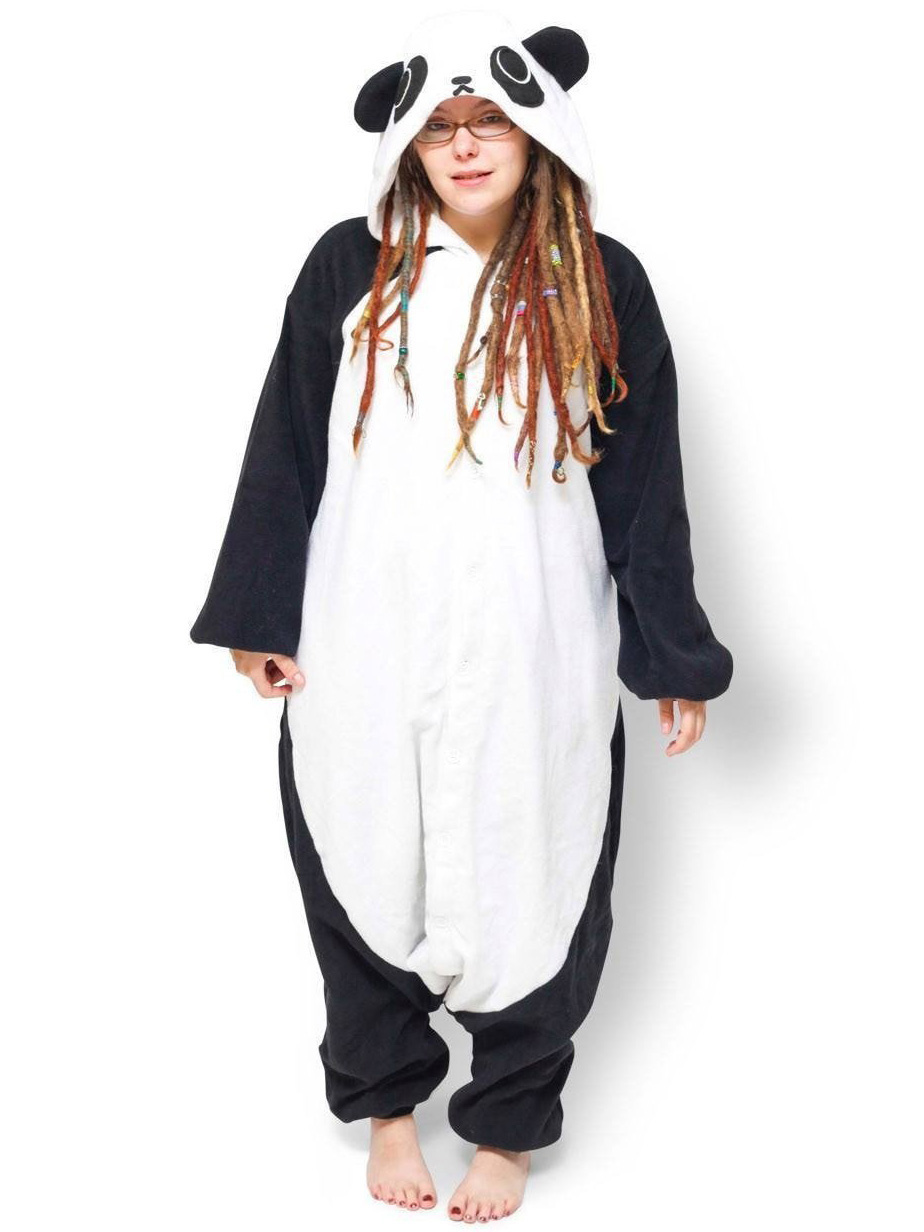 Unisex Panda Onesies Pajamas Animal Costumes For Adult